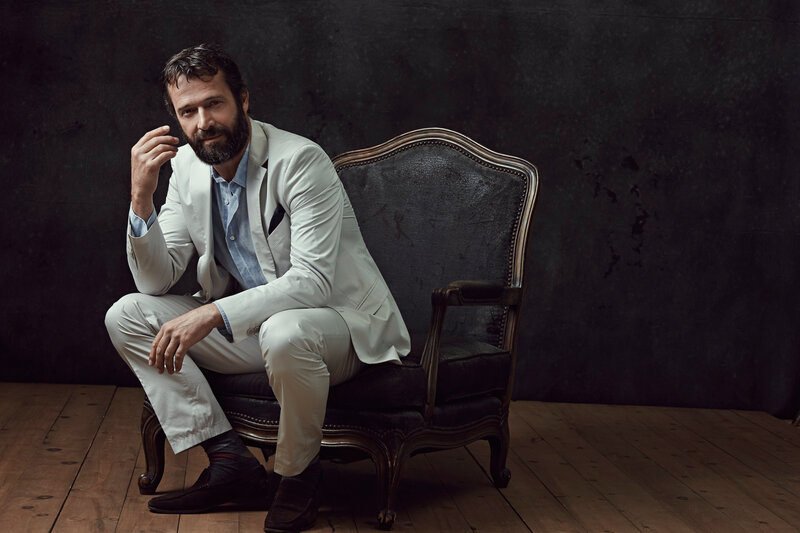Man with Beard in Suit — White
