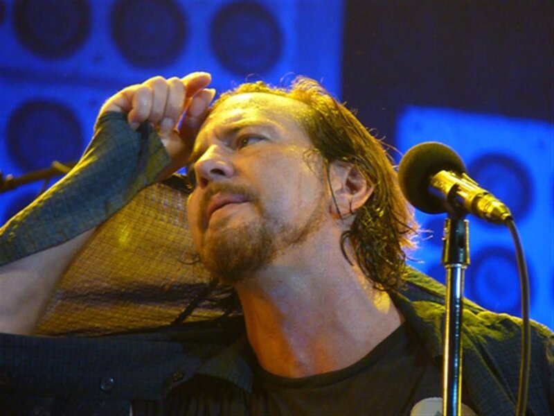 Man with Beard on Stage — Blue