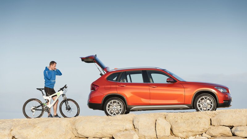 Man with Bicycle and Car