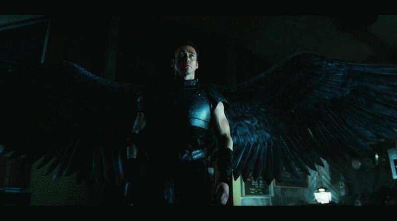 man with black wings