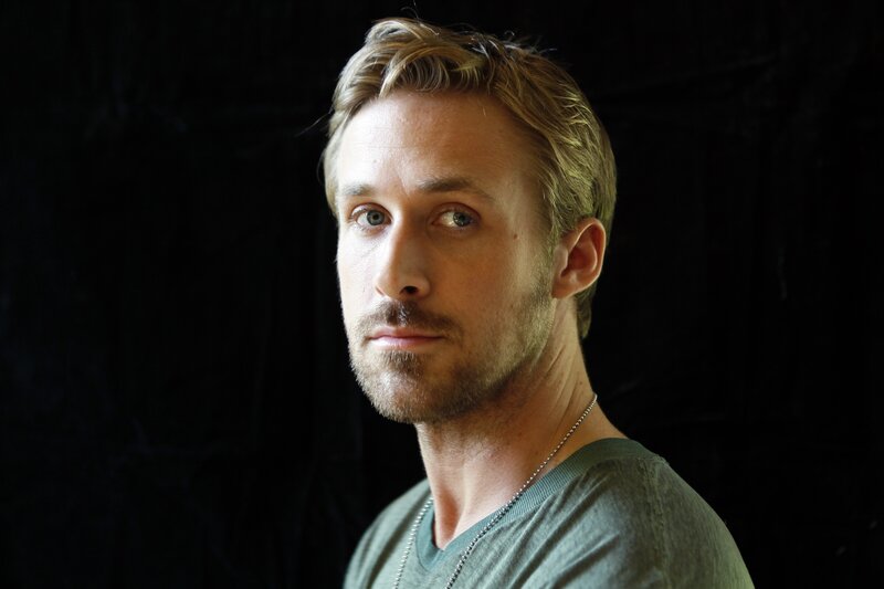 Man with Blond Hair — Black, Serious