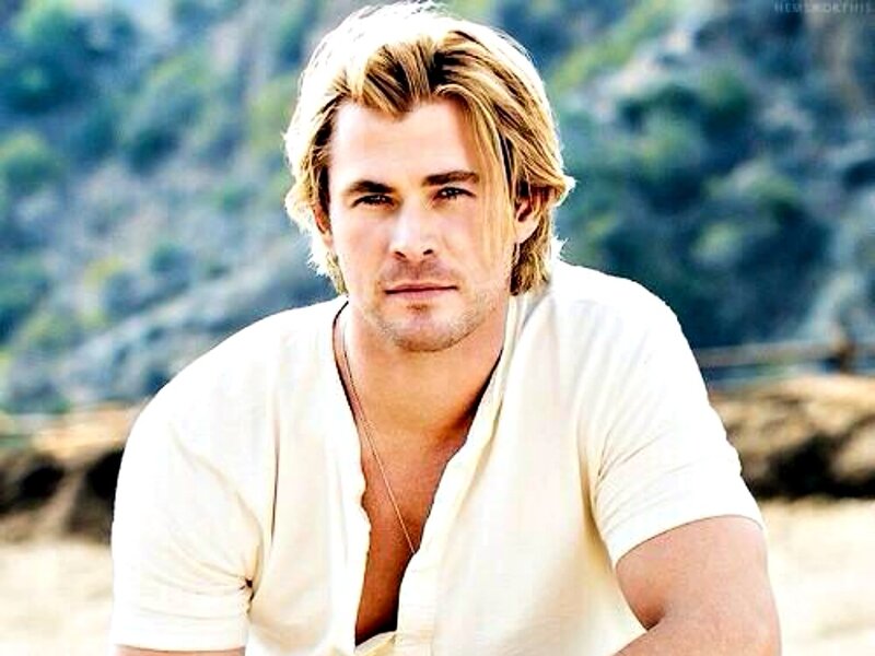 Man with Blond Hair — White, Calm