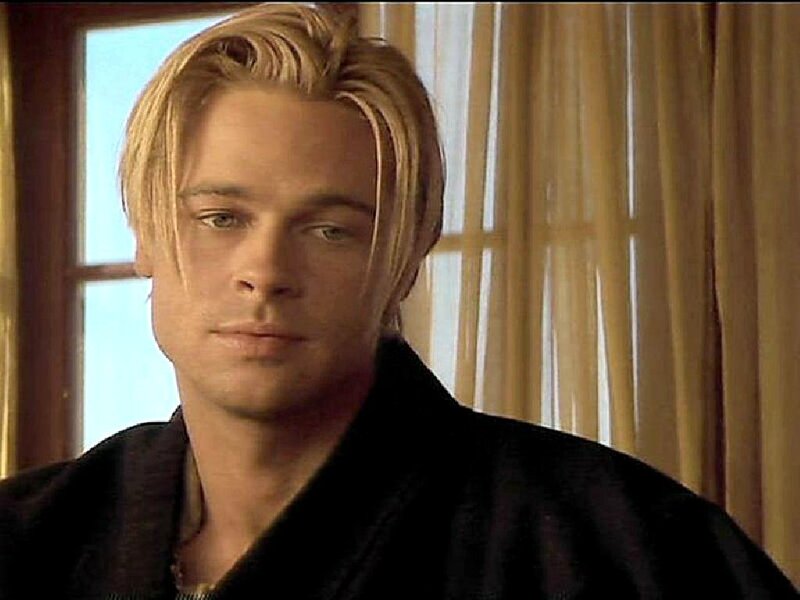 Man with Blonde Hair — Black, Serious