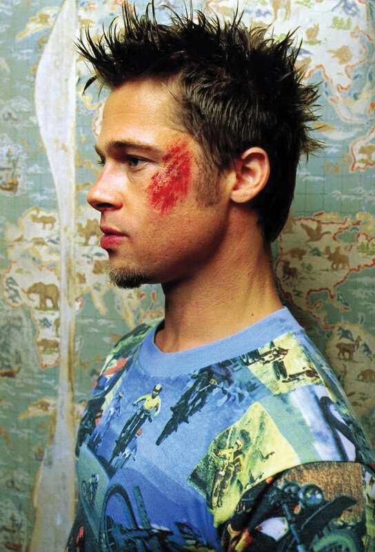 man with blood on face