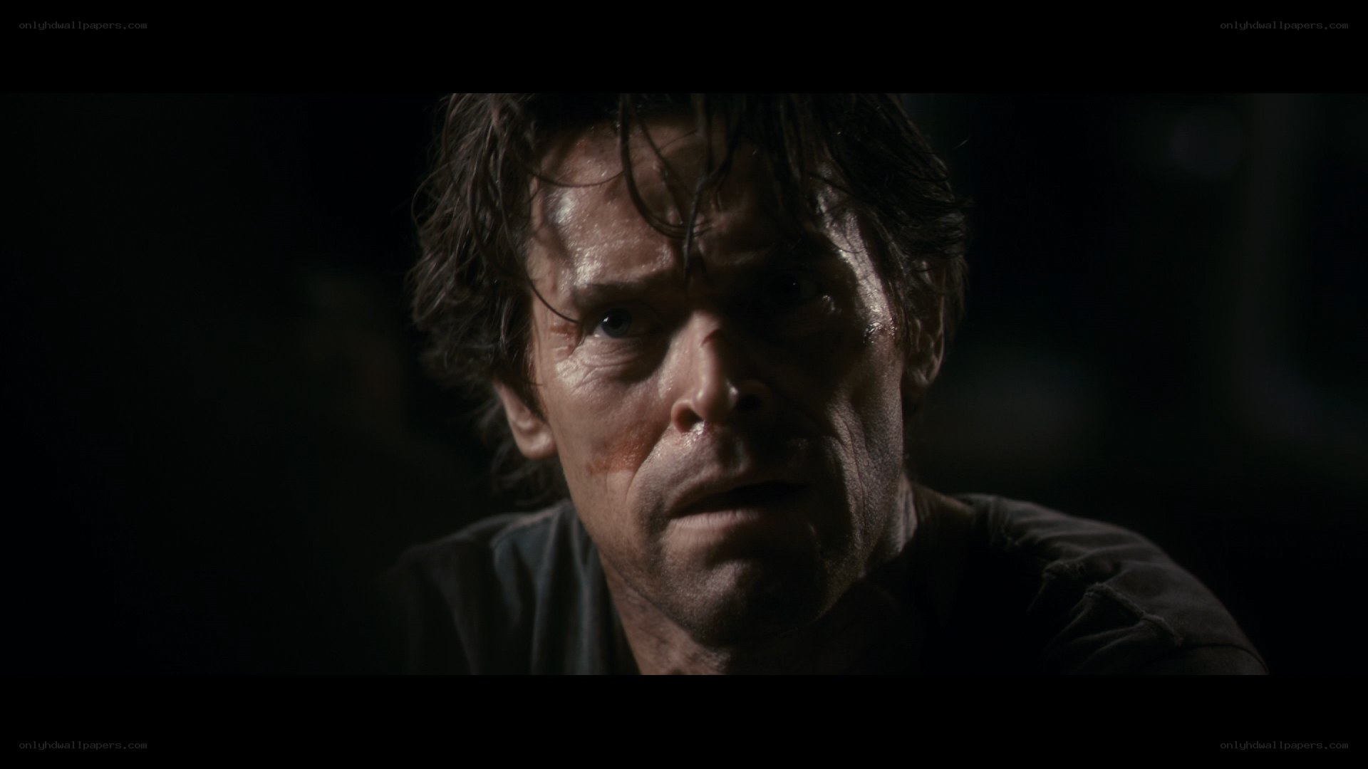 man with blood on face