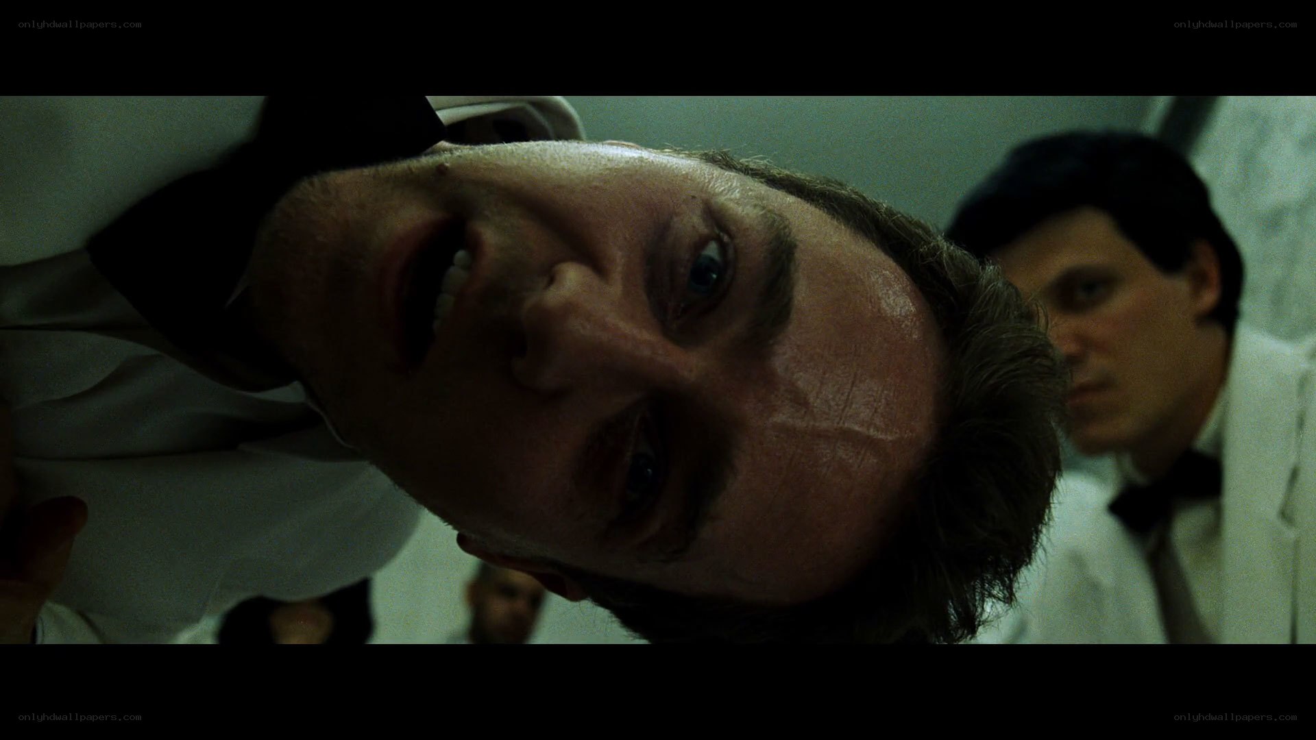 man with blood on face