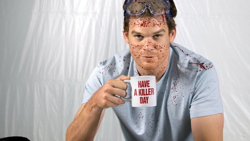 Man with Blood Splatters — White, Dark, Photograph, Goggles
