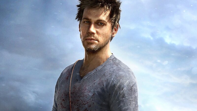 Man with Blood-stained Shirt — Blue