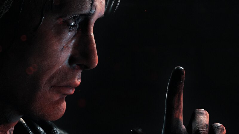 Man with Bloodied Face — Black, Dramatic, Night, 3d Render