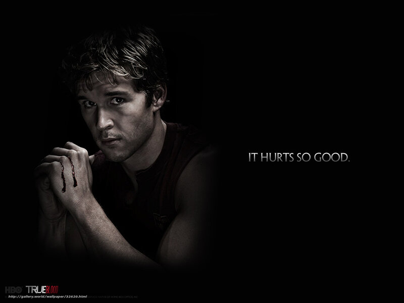 Man with Bloodied Hand — Black, Dramatic