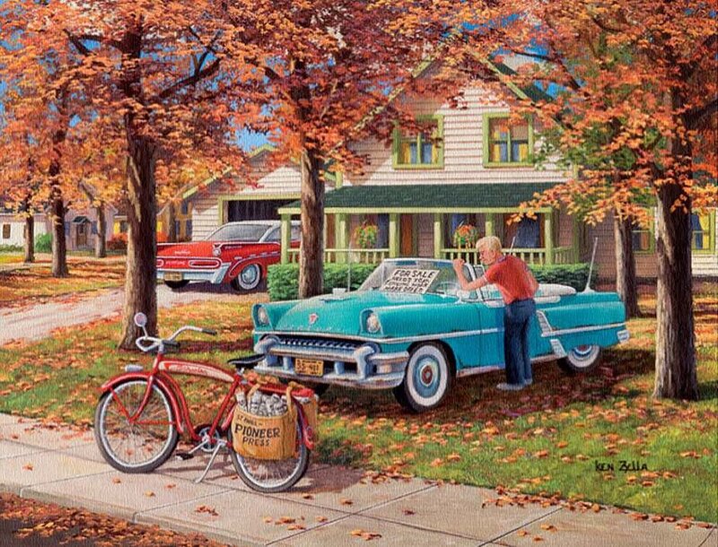 Man with Blue Car — Peaceful
