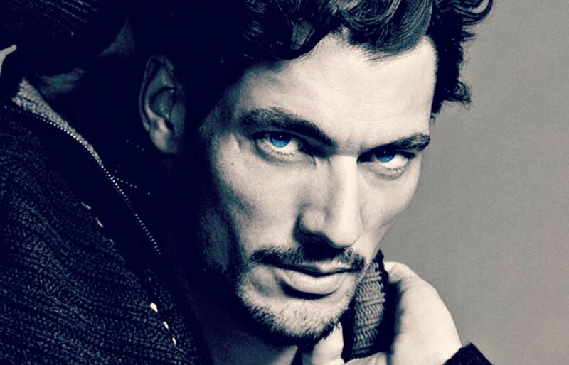 Man with Blue Eyes — Black, Dramatic, Photograph, Jacket