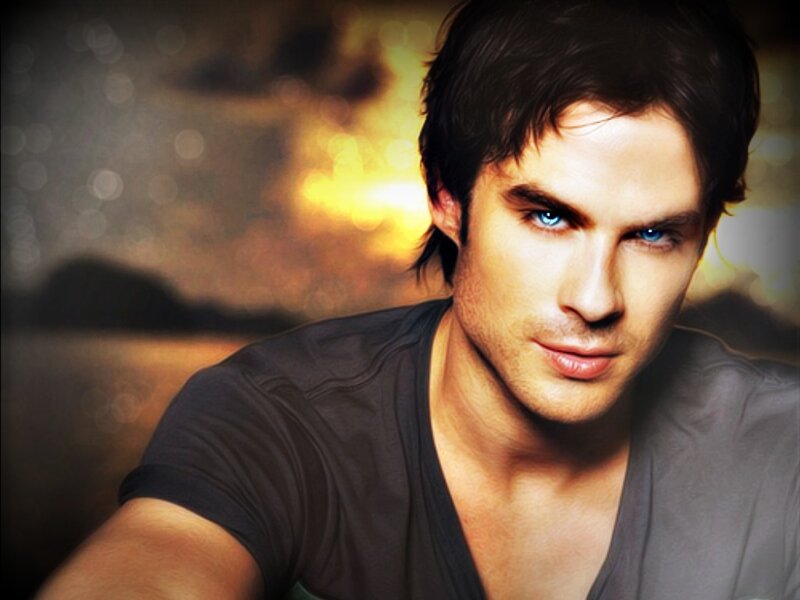 Man with Blue Eyes — Black, Dramatic, Sunset