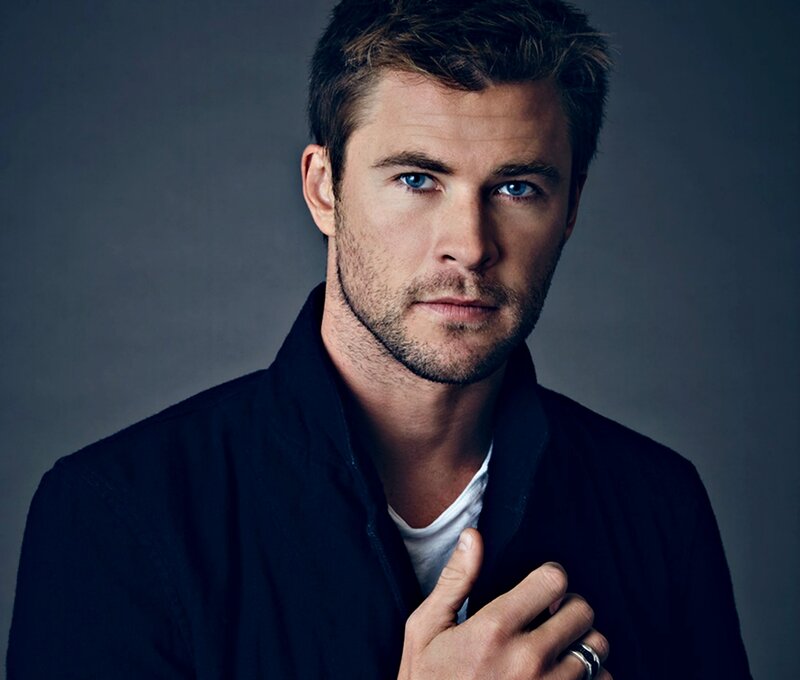 Man with Blue Eyes — Black, Serious, Photograph, White T-shirt