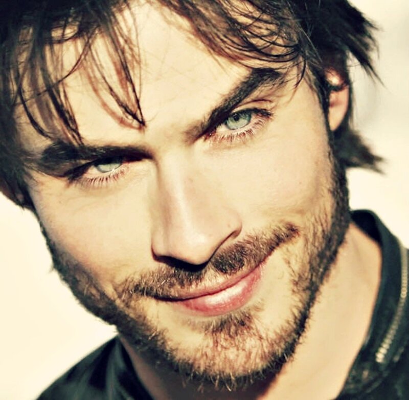 Man with Blue Eyes — Brown, Intense, Photograph, Beard