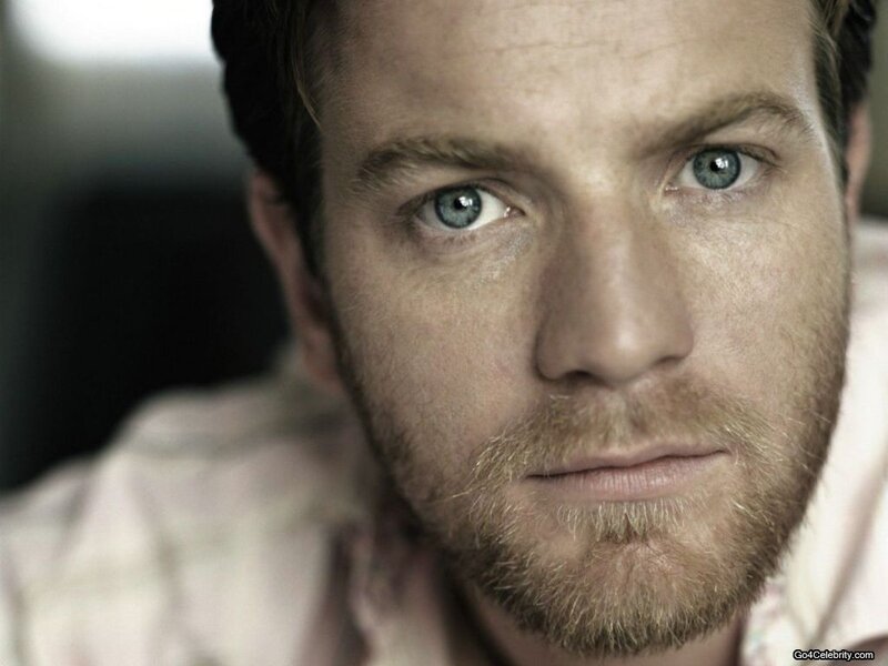 Man with Blue Eyes — Brown, Serious, Photograph, Beard