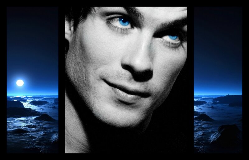 Man with Blue Eyes — Dramatic, Night, Photograph