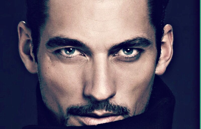 Man with Blue Eyes — Dramatic, Photograph, Mustache