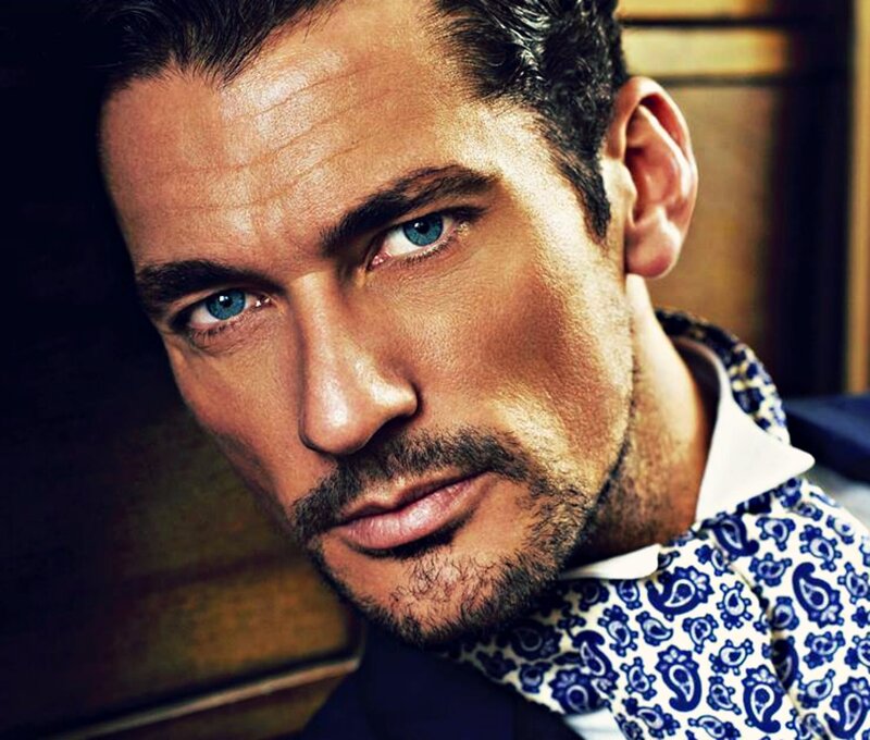 Man with Blue Eyes — Dramatic, Photograph, Shirt, Collar