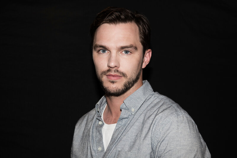 Man with Blue Eyes — Gray, Neutral, Photograph, Beard