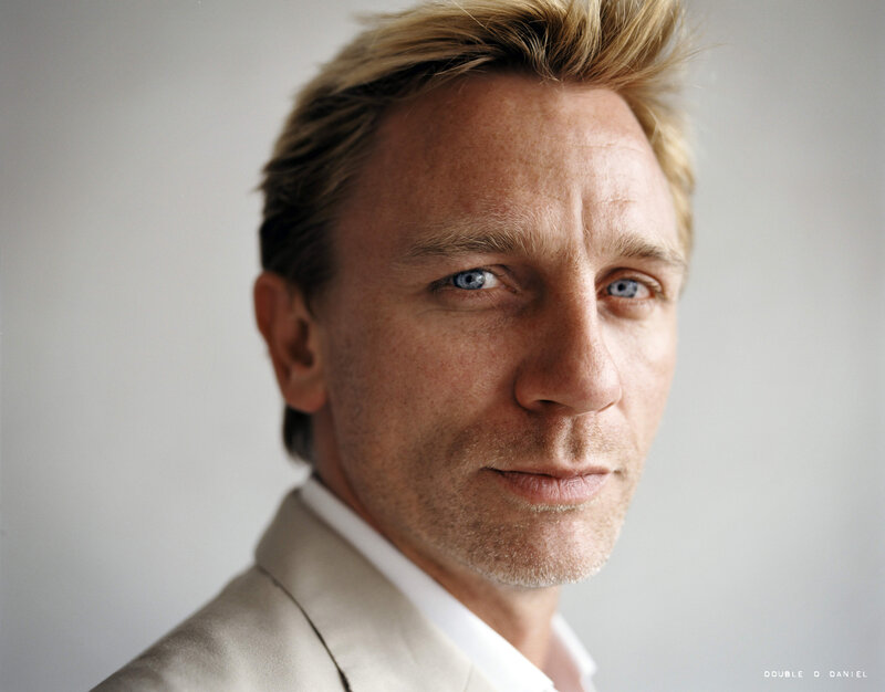 Man with Blue Eyes — Gray, Neutral, Photograph, Blonde Hair