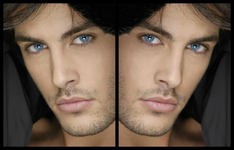 Man with Blue Eyes — Intense, Photograph, Face, Beard