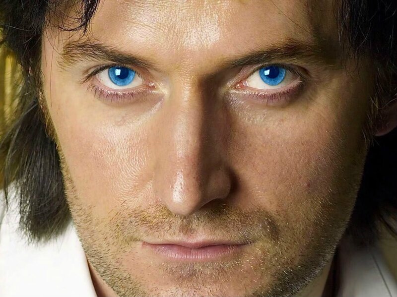Man with Blue Eyes — Intense, Photograph, Face