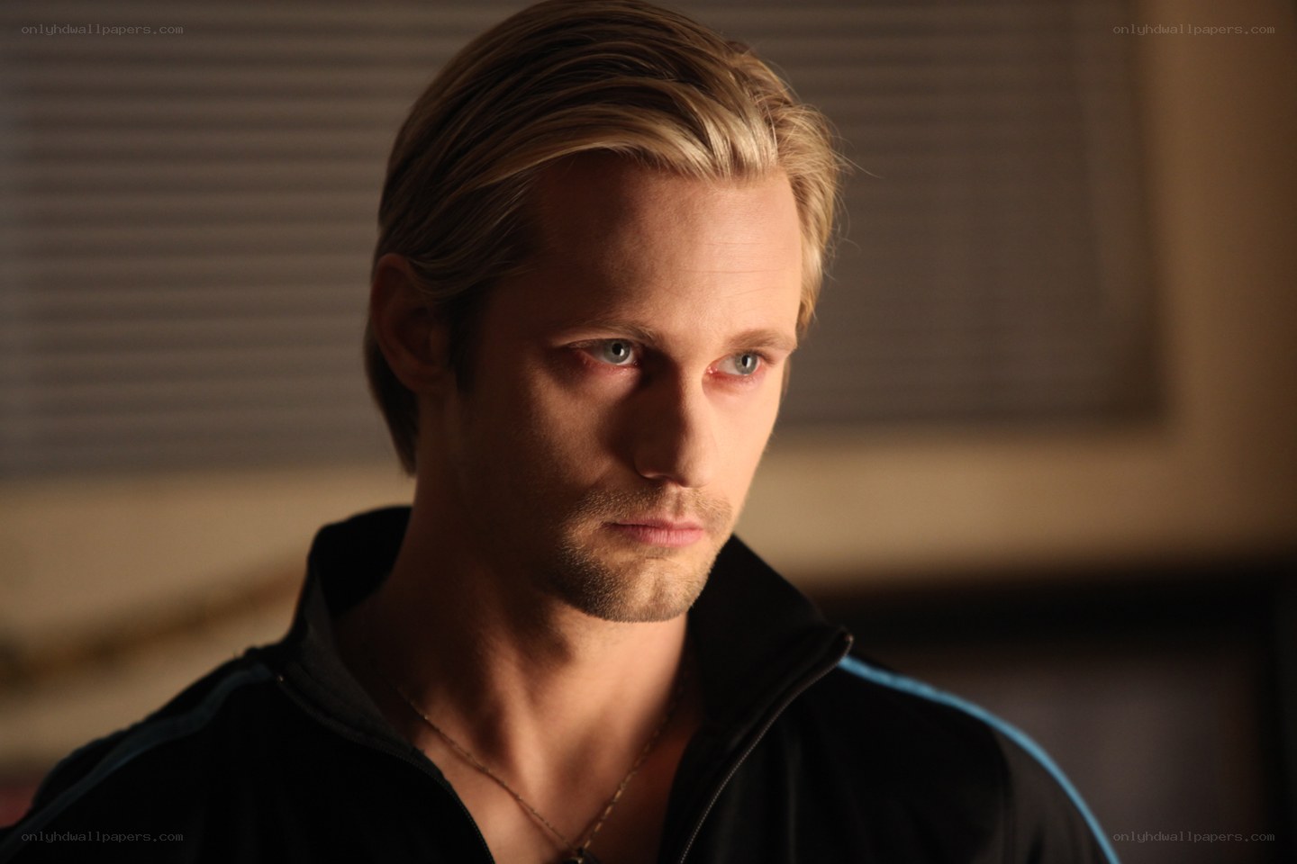 man with blue eyes looking