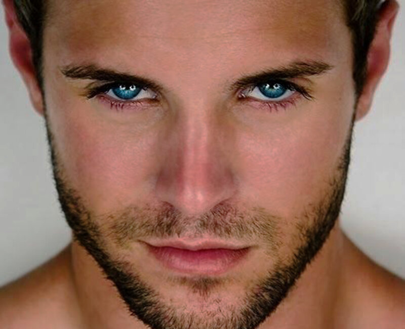 Man with Blue Eyes — Neutral, Photograph, Beard