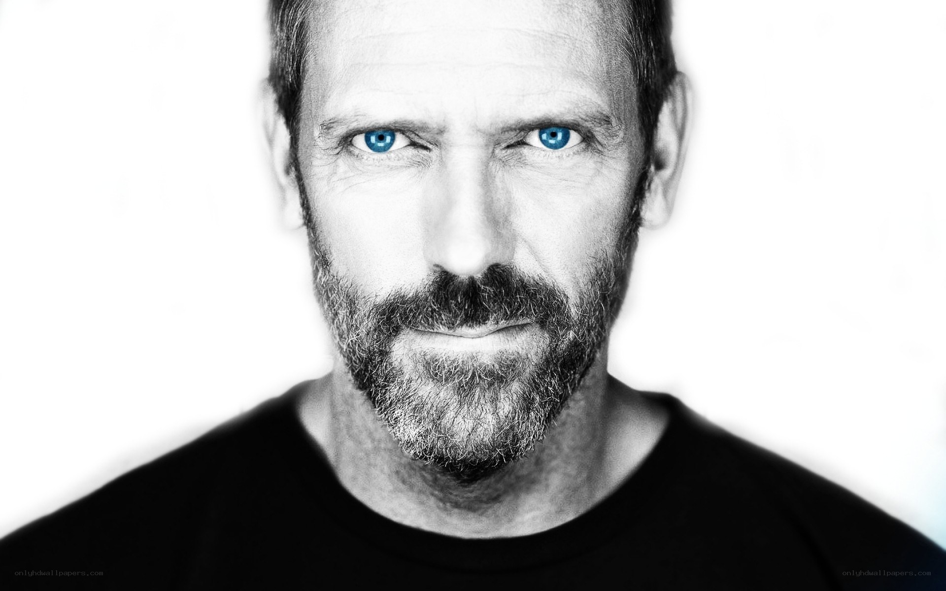 man with blue eyes portrait