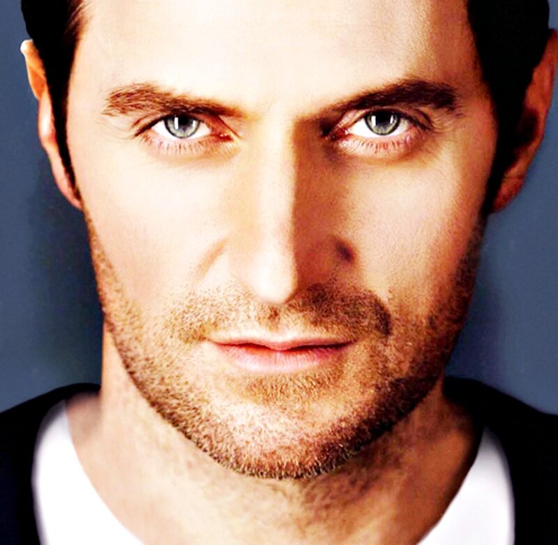Man with Blue Eyes — Serious, Photograph, Beard