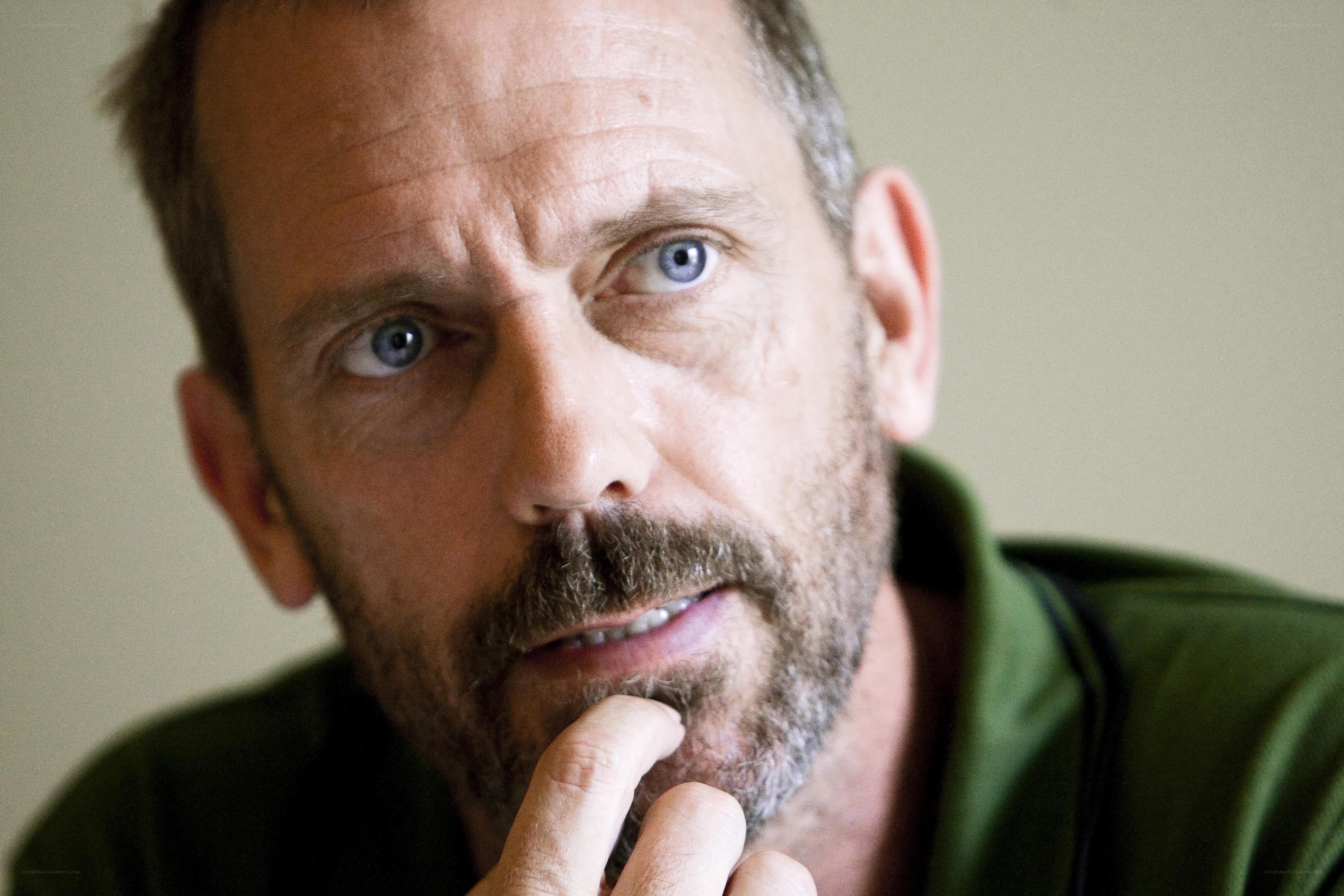 man with blue eyes thinking