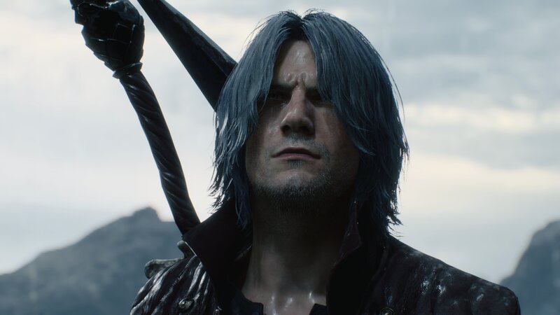 Man with Blue Hair — Black