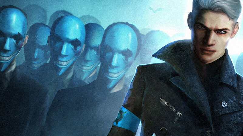 Man with Blue-skinned Figures — Blue