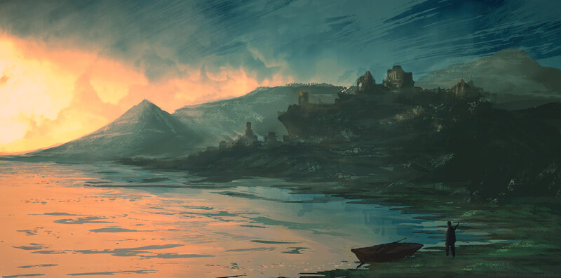 Man with Boat on Shore