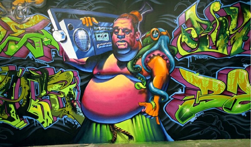 Man with Boombox