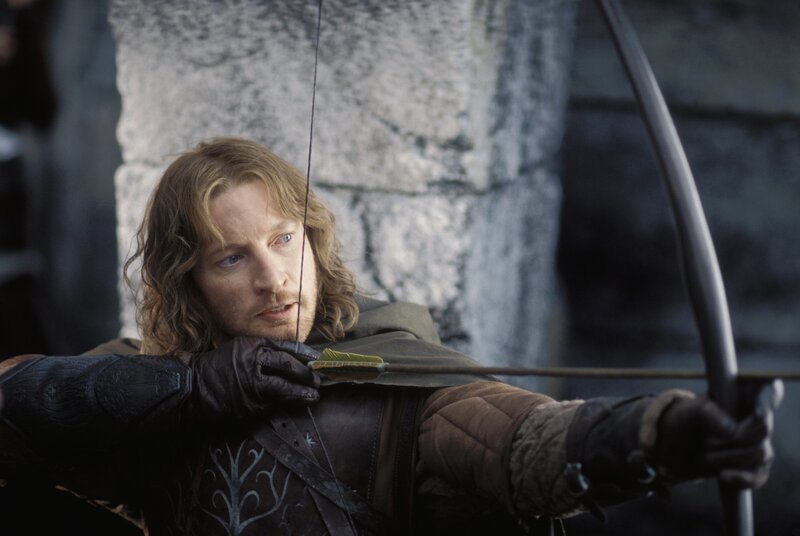 Man with Bow and Arrow — Brown, Focused