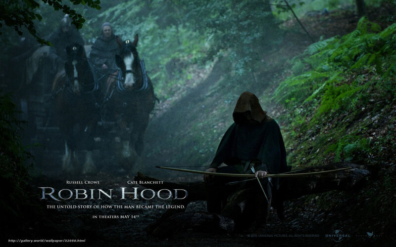 Man with Bow in Forest — Green