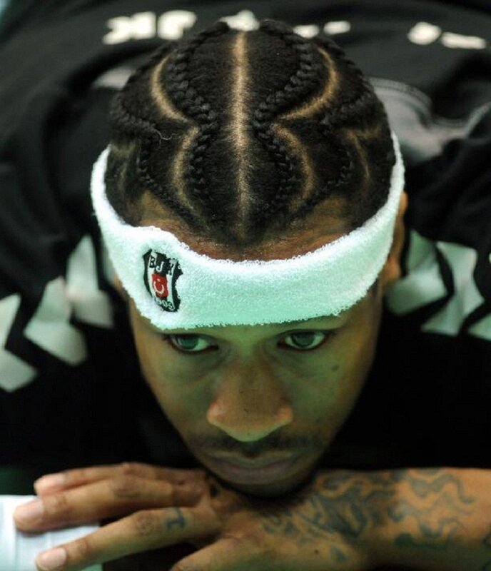 Man with Braided Hair — Black, Intense