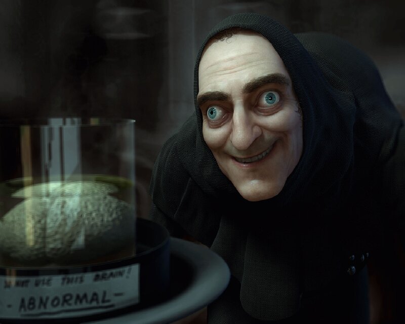 Man with Brain in Jar