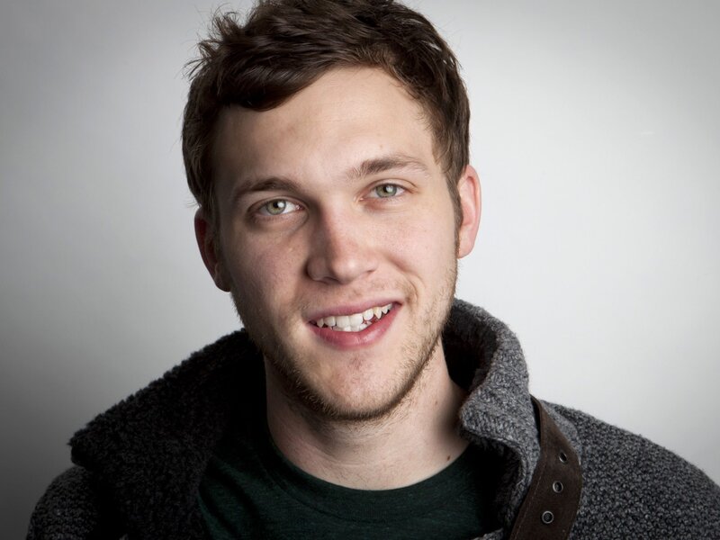 Man with Brown Hair — Gray, Neutral, Photograph