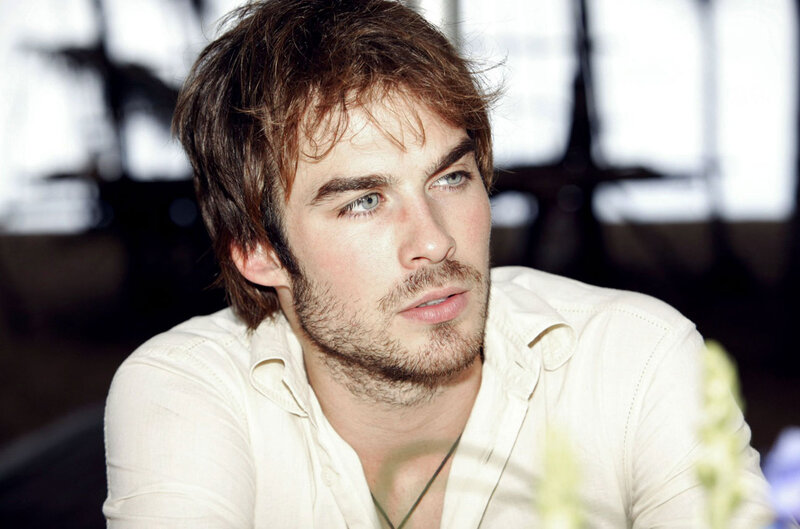 Man with Brown Hair — White, Contemplative