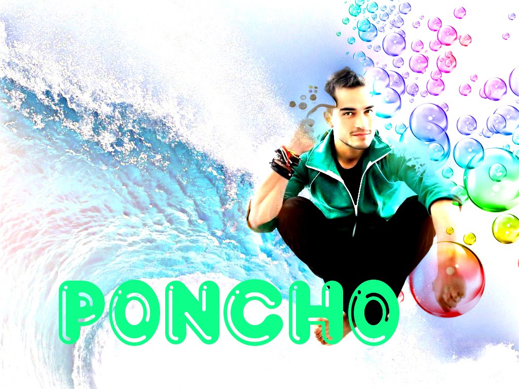 Man with bubbles and wave