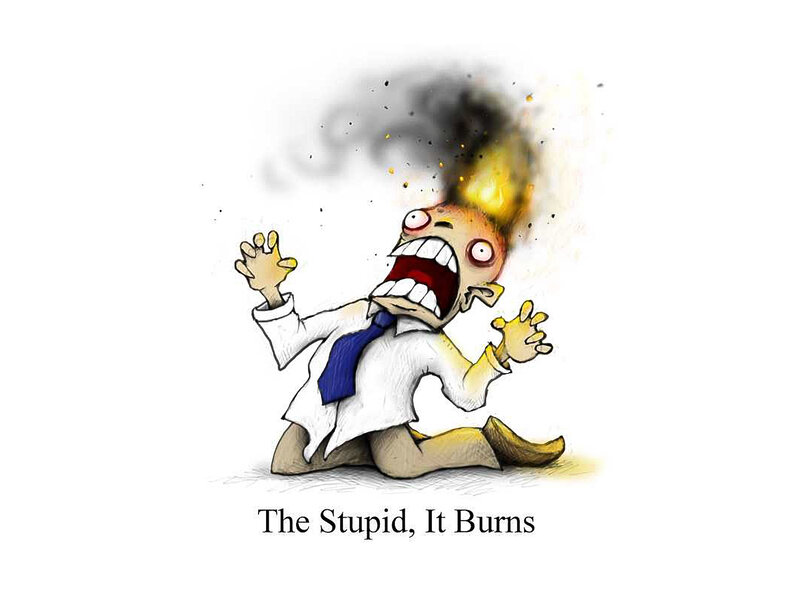 Man with Burning Head