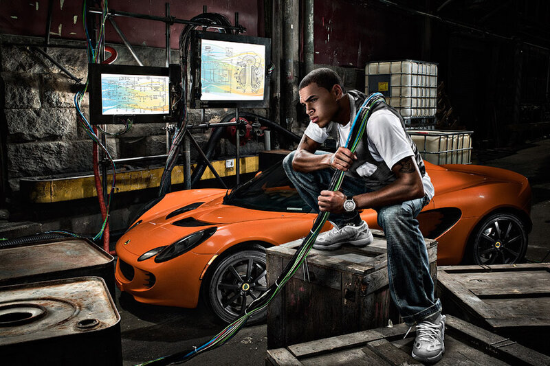 Man with Cable in Garage