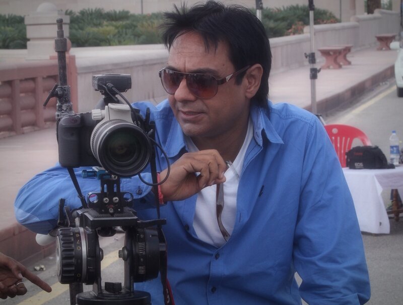 Man with Camera — Blue