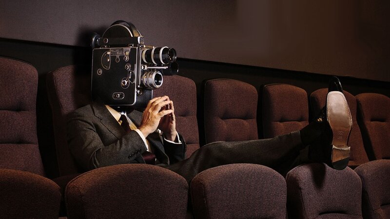 Man with Camera Head — Brown