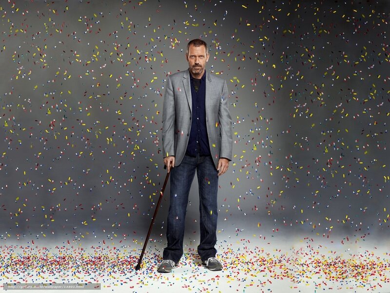 man with cane and confetti