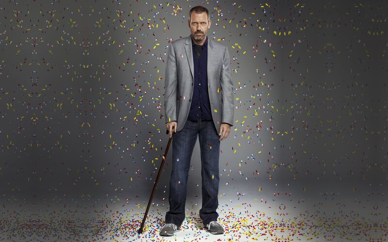 Man with Cane — Gray, Dramatic
