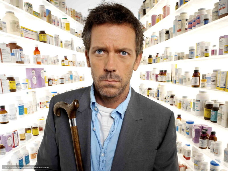 man with cane in pharmacy